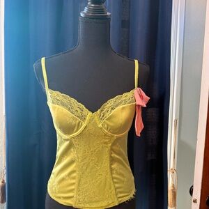 Victoria's Secret Green Lace Bustier